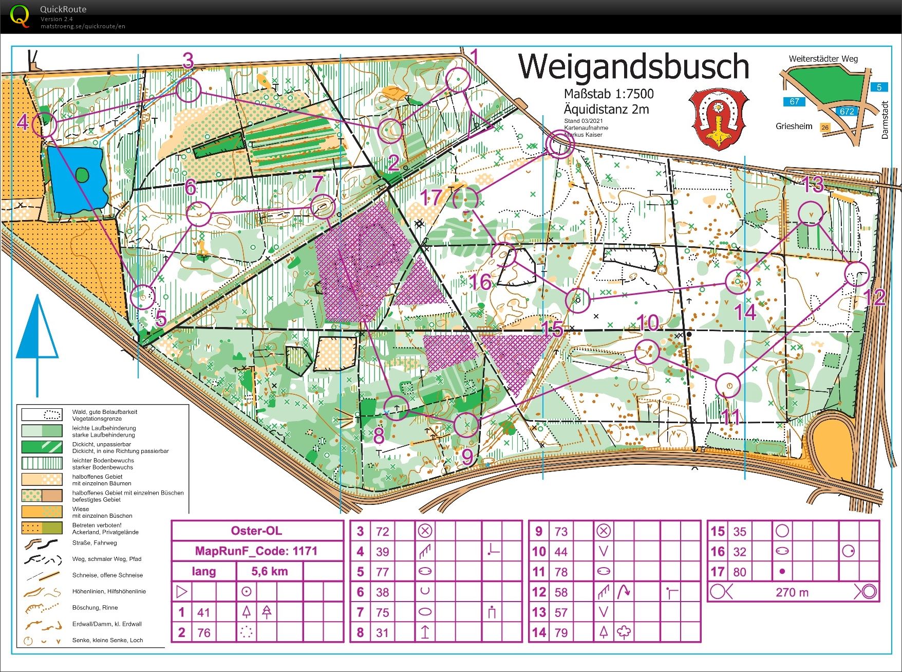 MapRun-Training Weigandsbusch (09/05/2021)