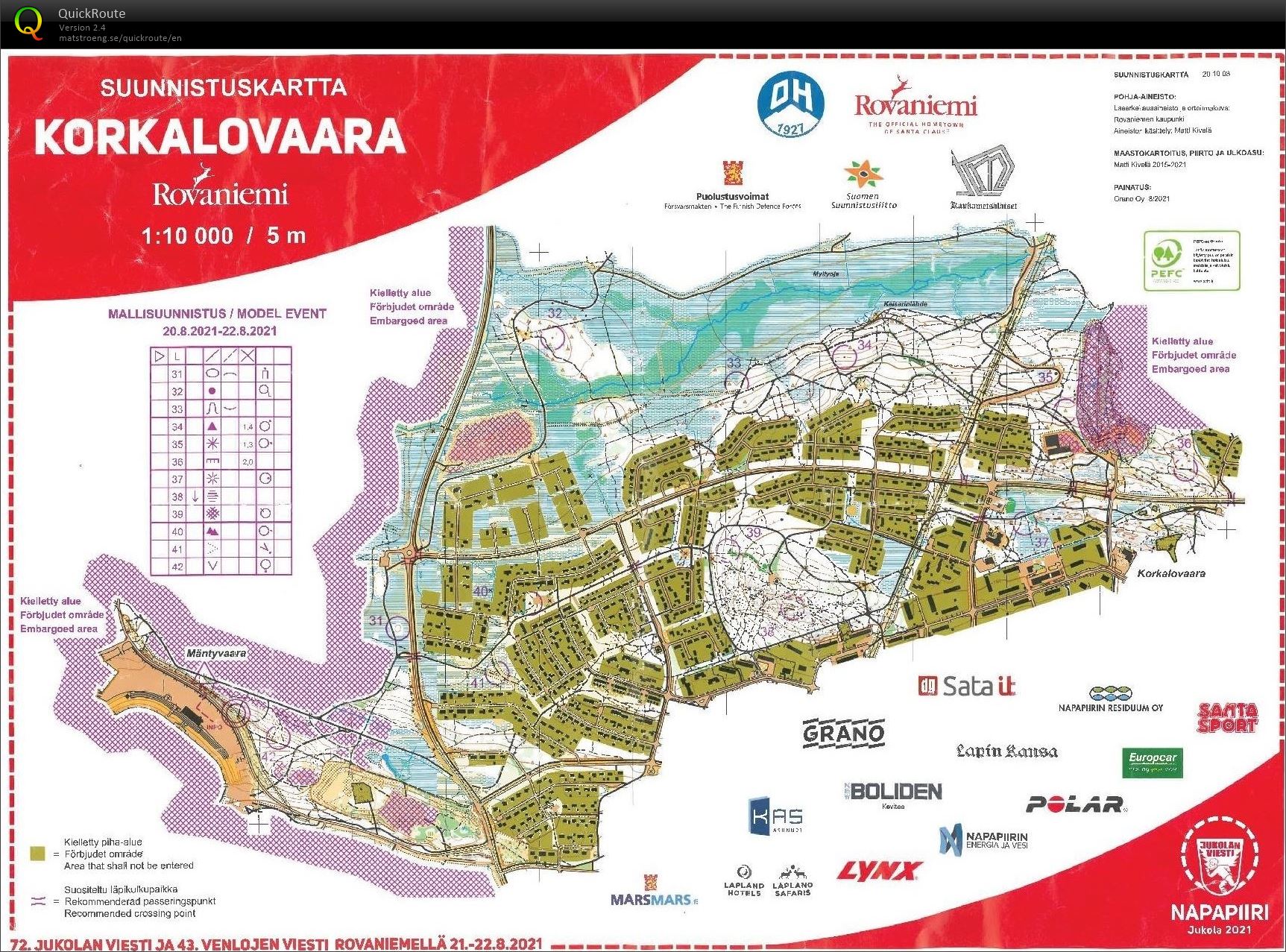 Napapiiri Jukola Model Event (2021-08-21)