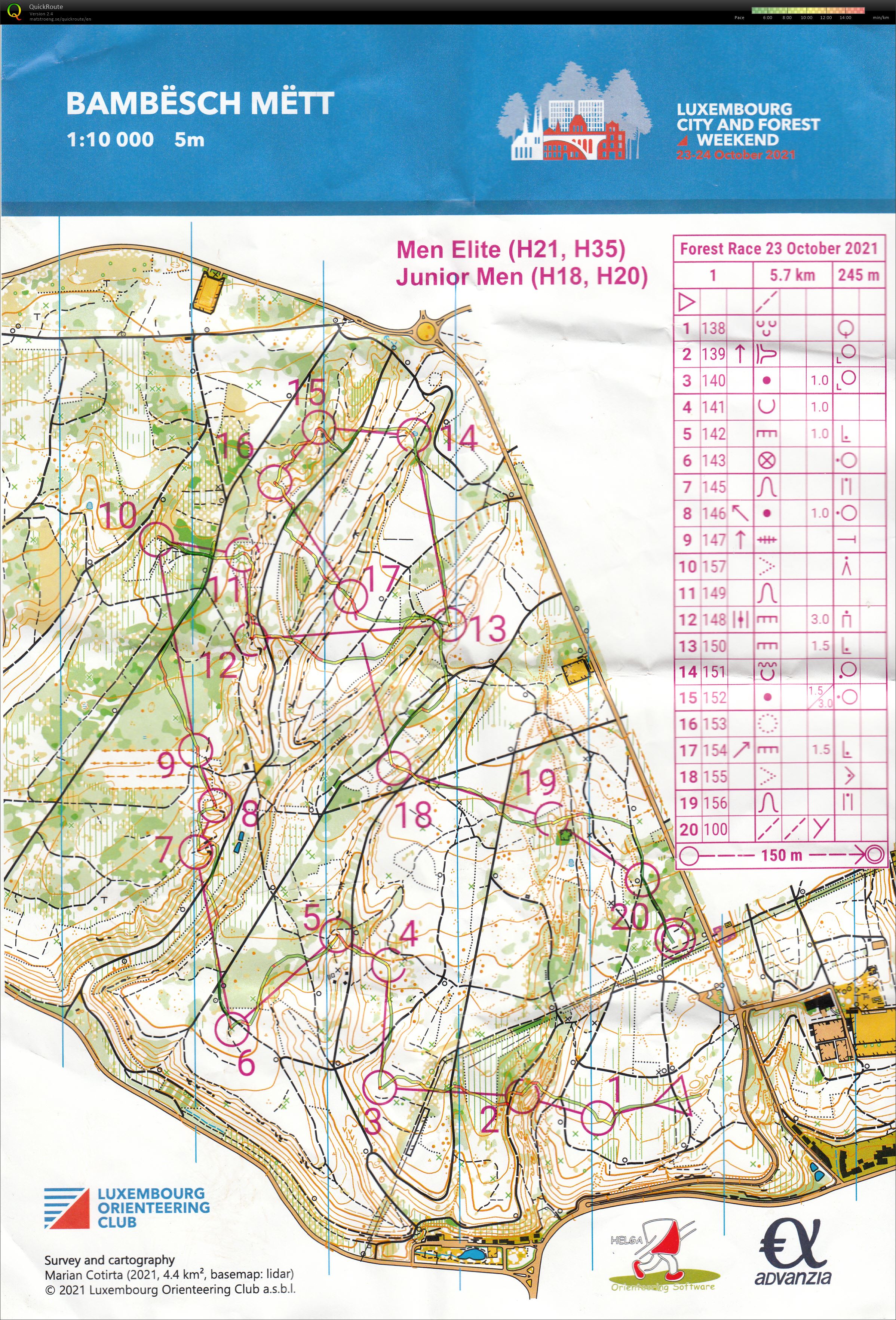 Luxembourg city and forest weekend - forest race (2021-10-23)