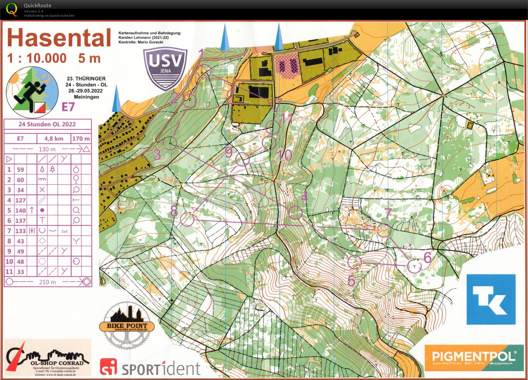 24 h orienteering E7 (28/05/2022)