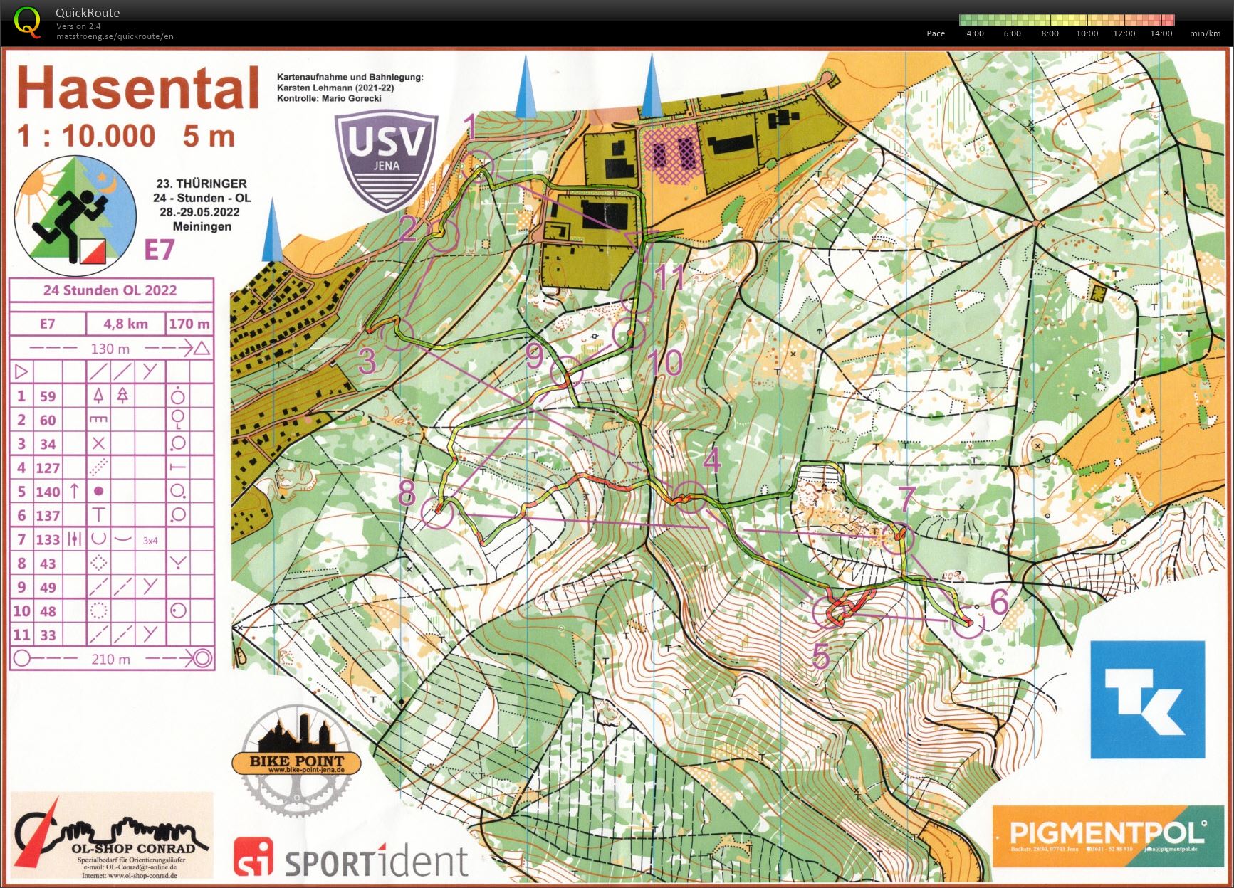 24 h orienteering E7 (2022-05-28)