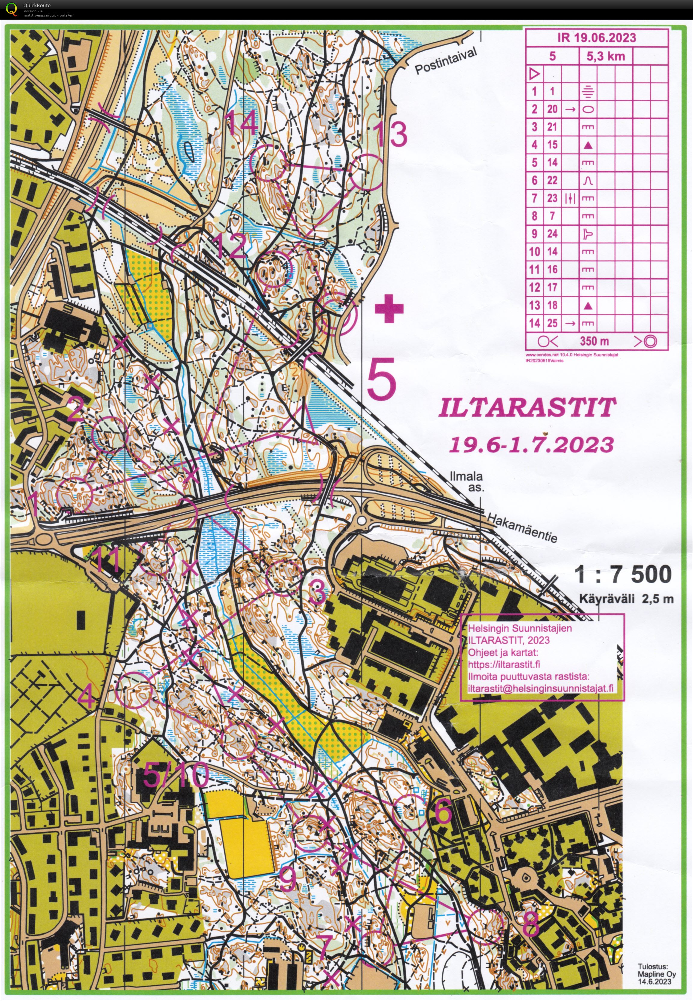 Iltarastit Laakso- Postintaival (19-06-2023)