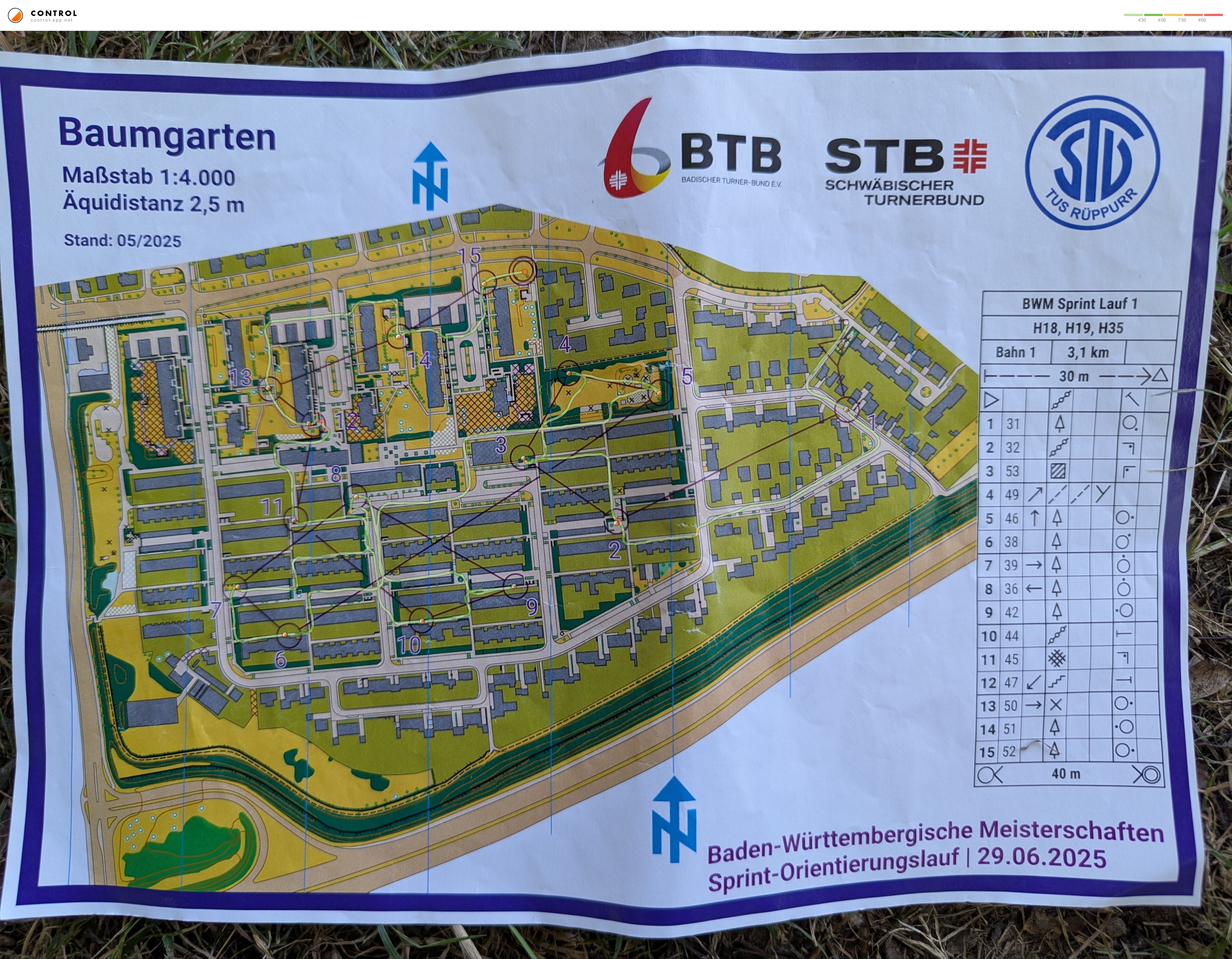 BWM Sprint-OL Lauf 1 (29.06.2025)