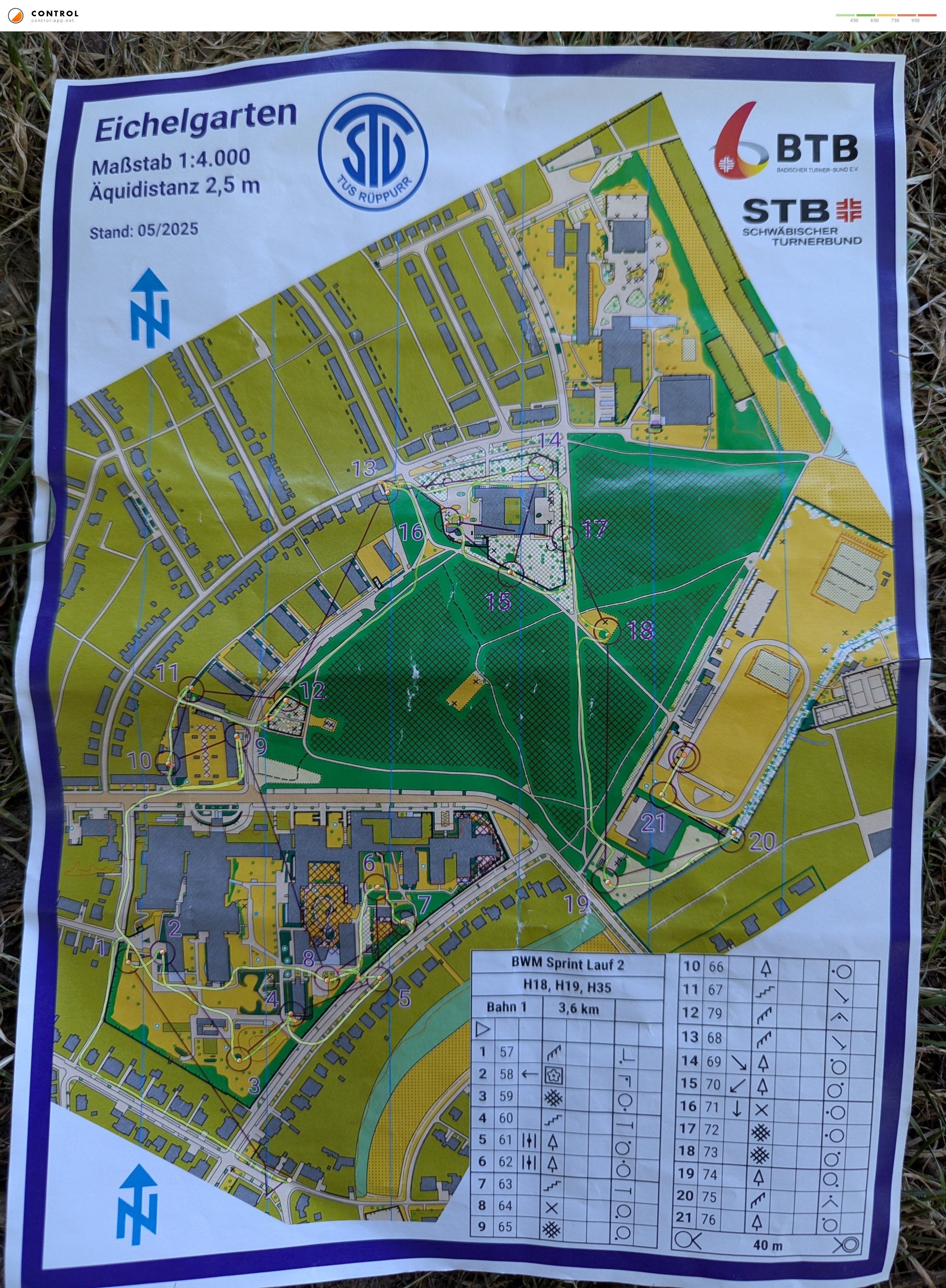 BWM Sprint-OL Lauf 2 (29/06/2025)