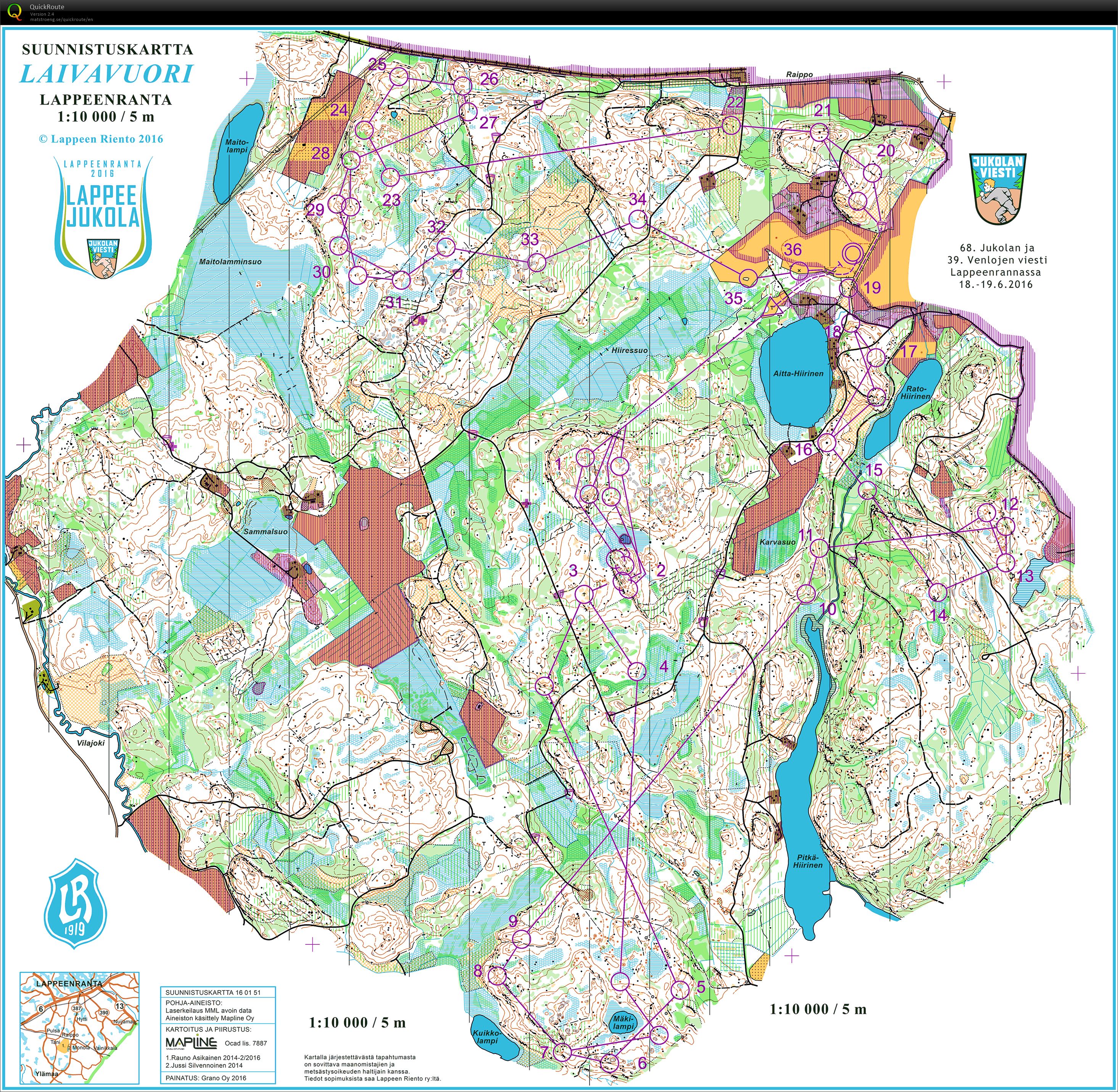 Lapee-Jukola 2016 (19-06-2016)