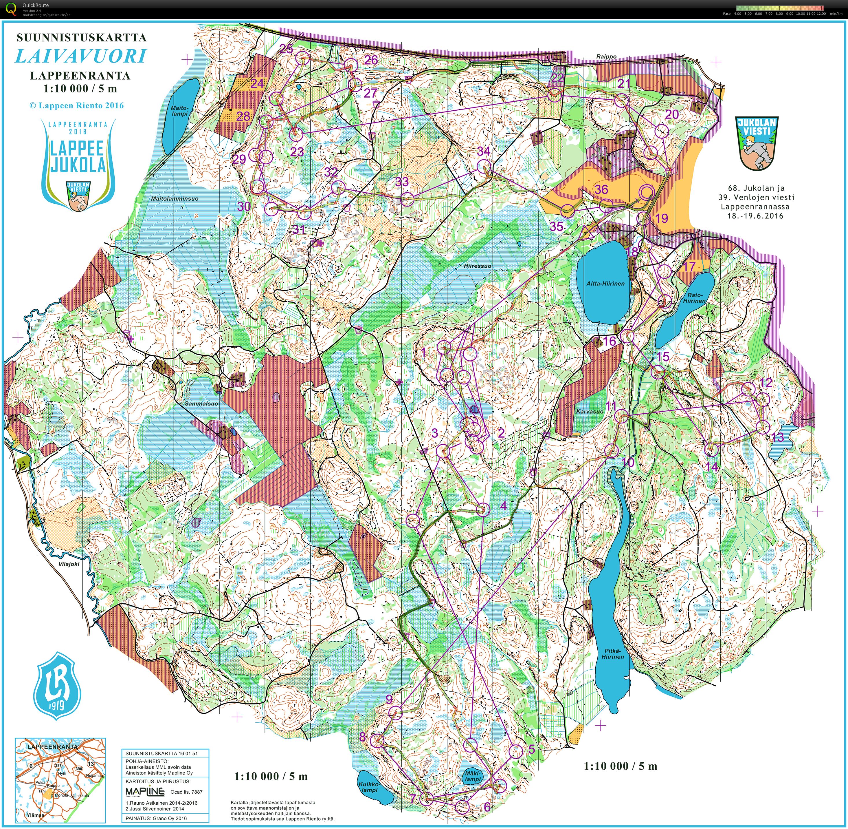 Lapee-Jukola 2016 (19/06/2016)