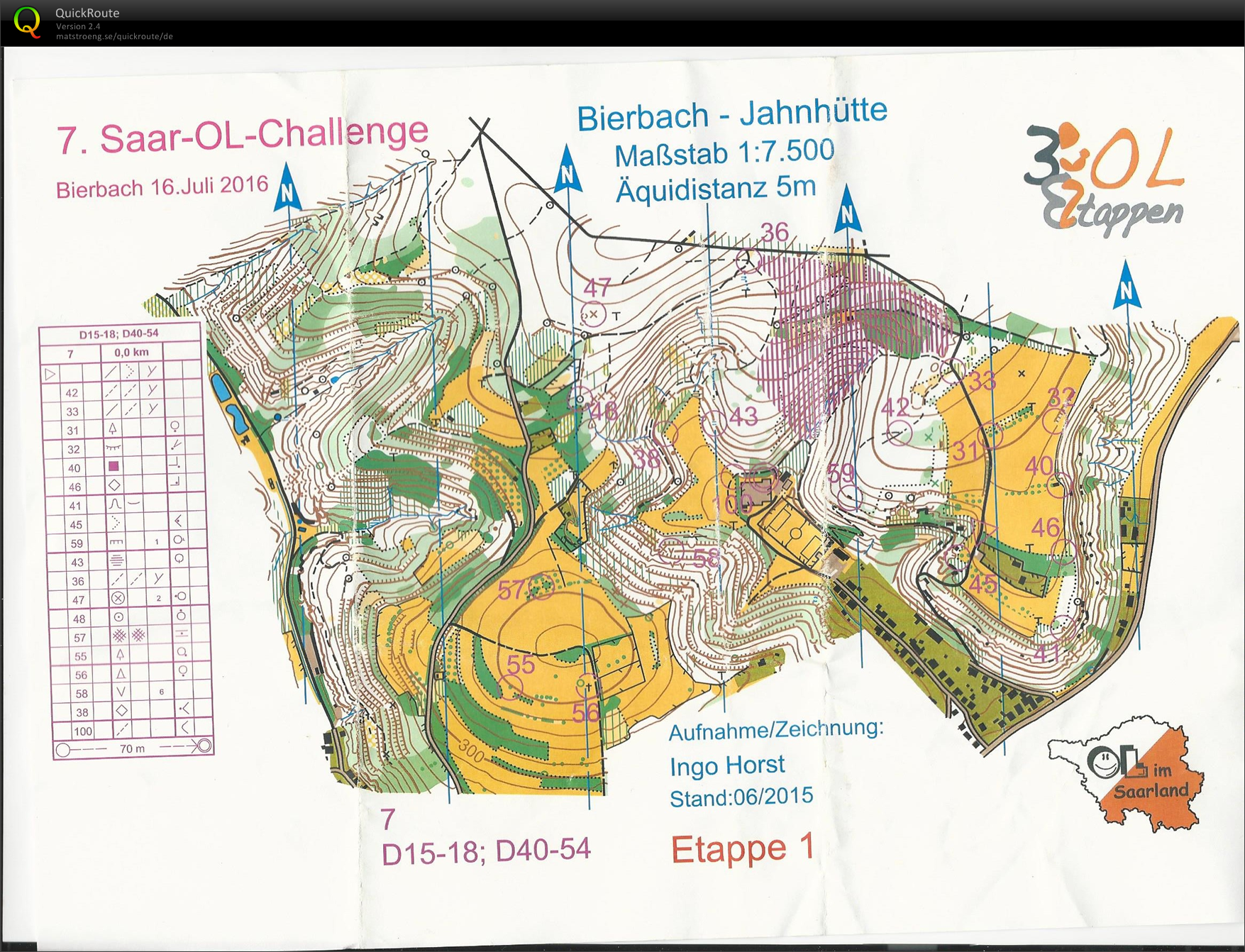 Saar-OL-Challenge, E1 (16/07/2016)