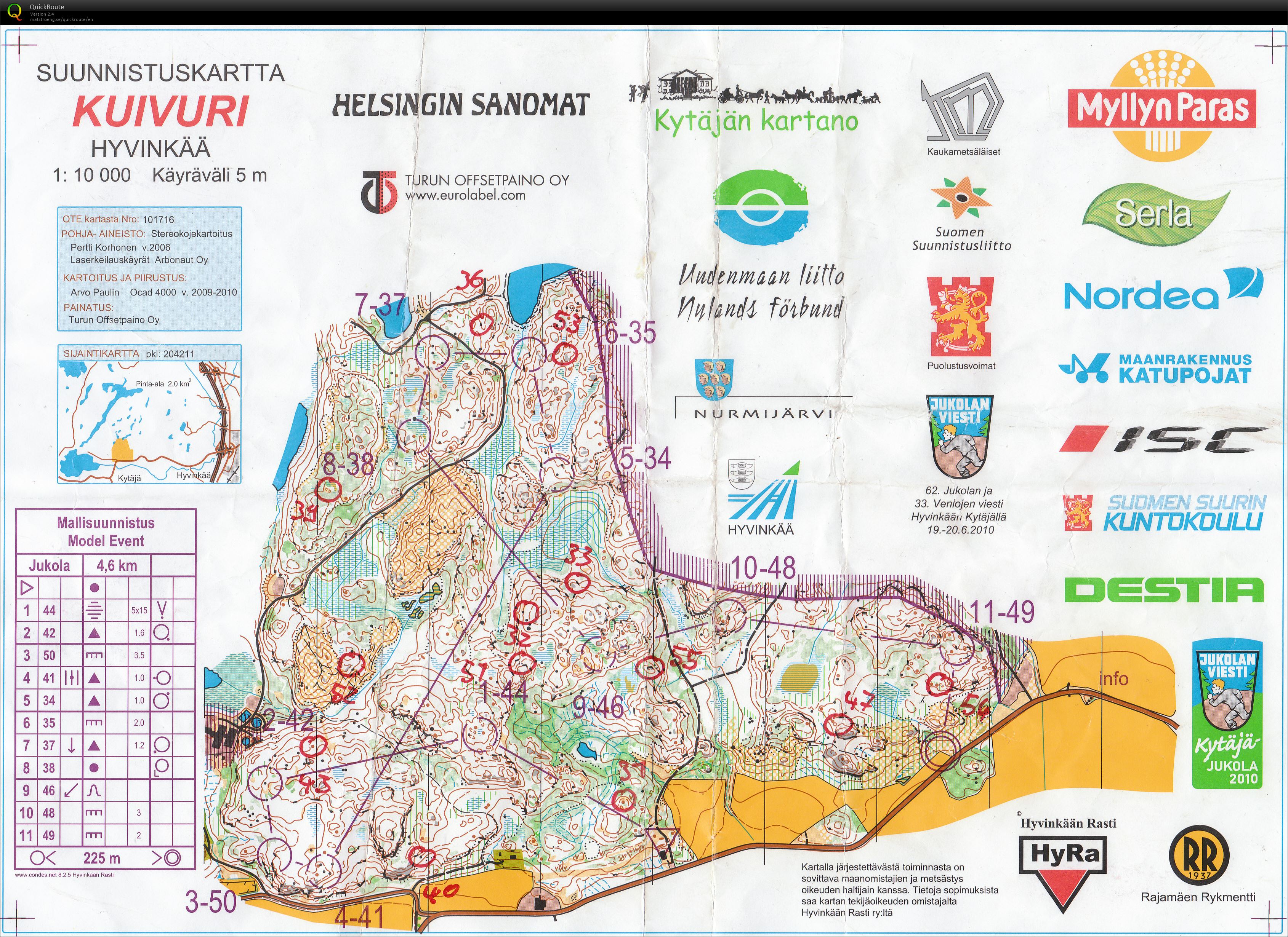 Jukola Training (2010-06-19)