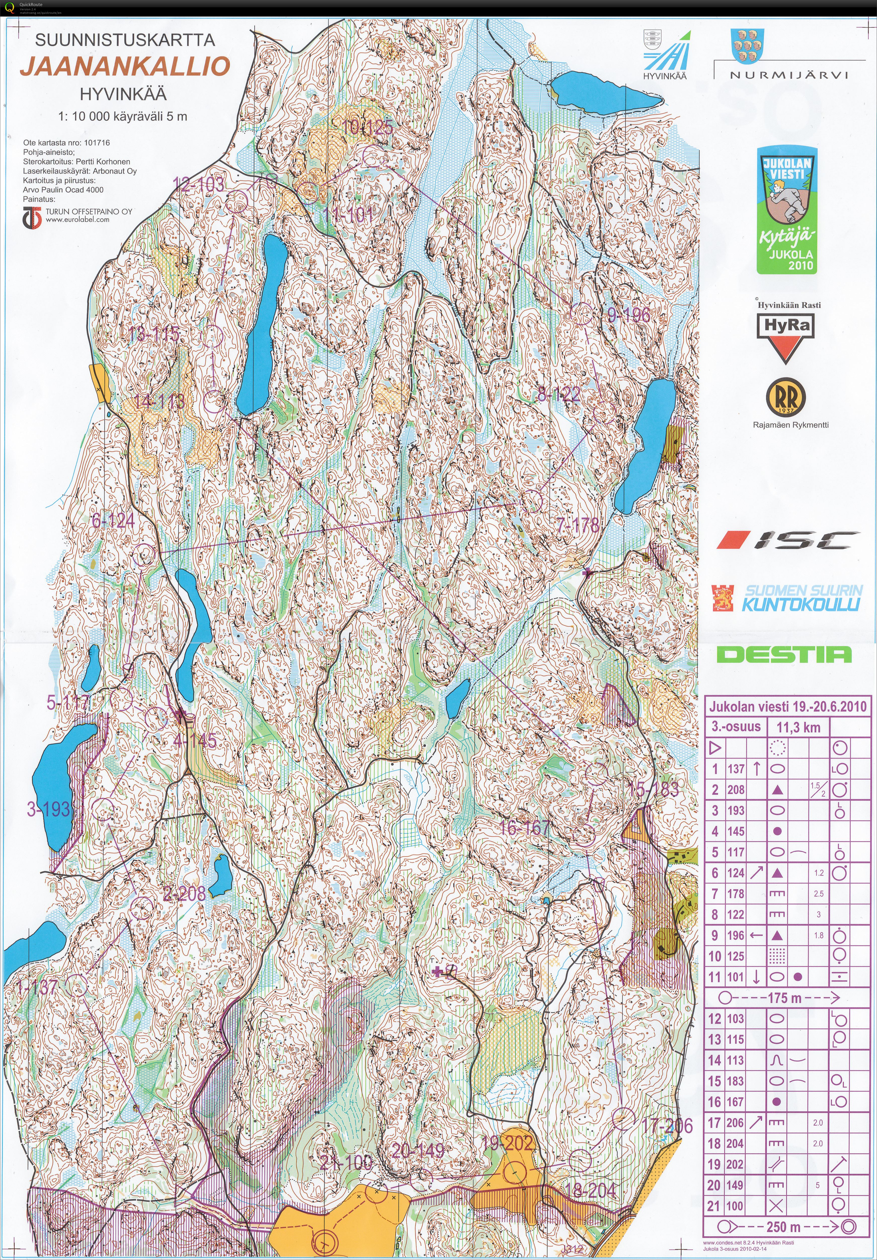 Kytäjä Jukola 3rd leg (2010-06-20)