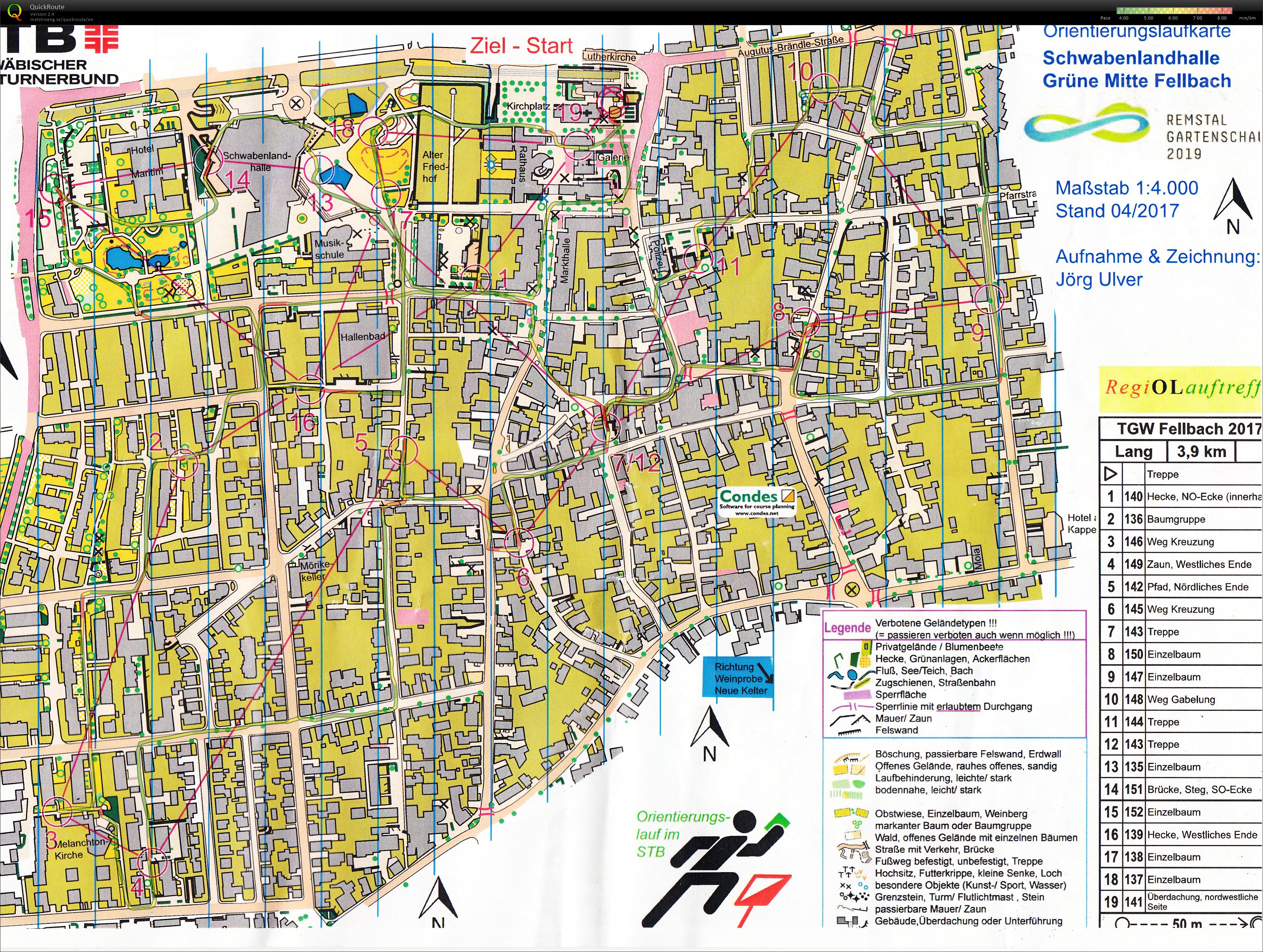 RegiOLauftreff Fellbach - long course (2017-04-08)