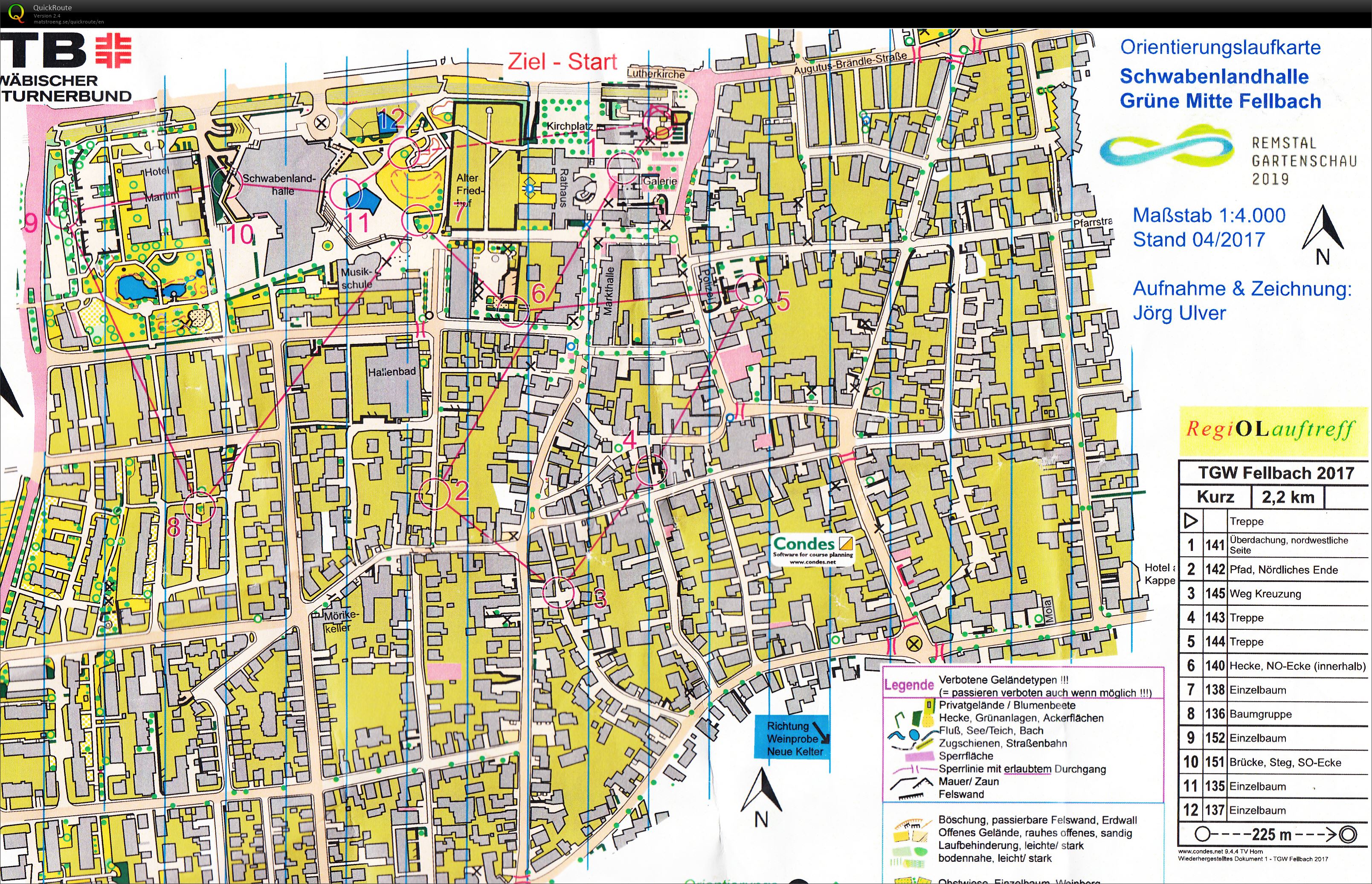 RegiOLauftreff Fellbach short course (08/04/2017)