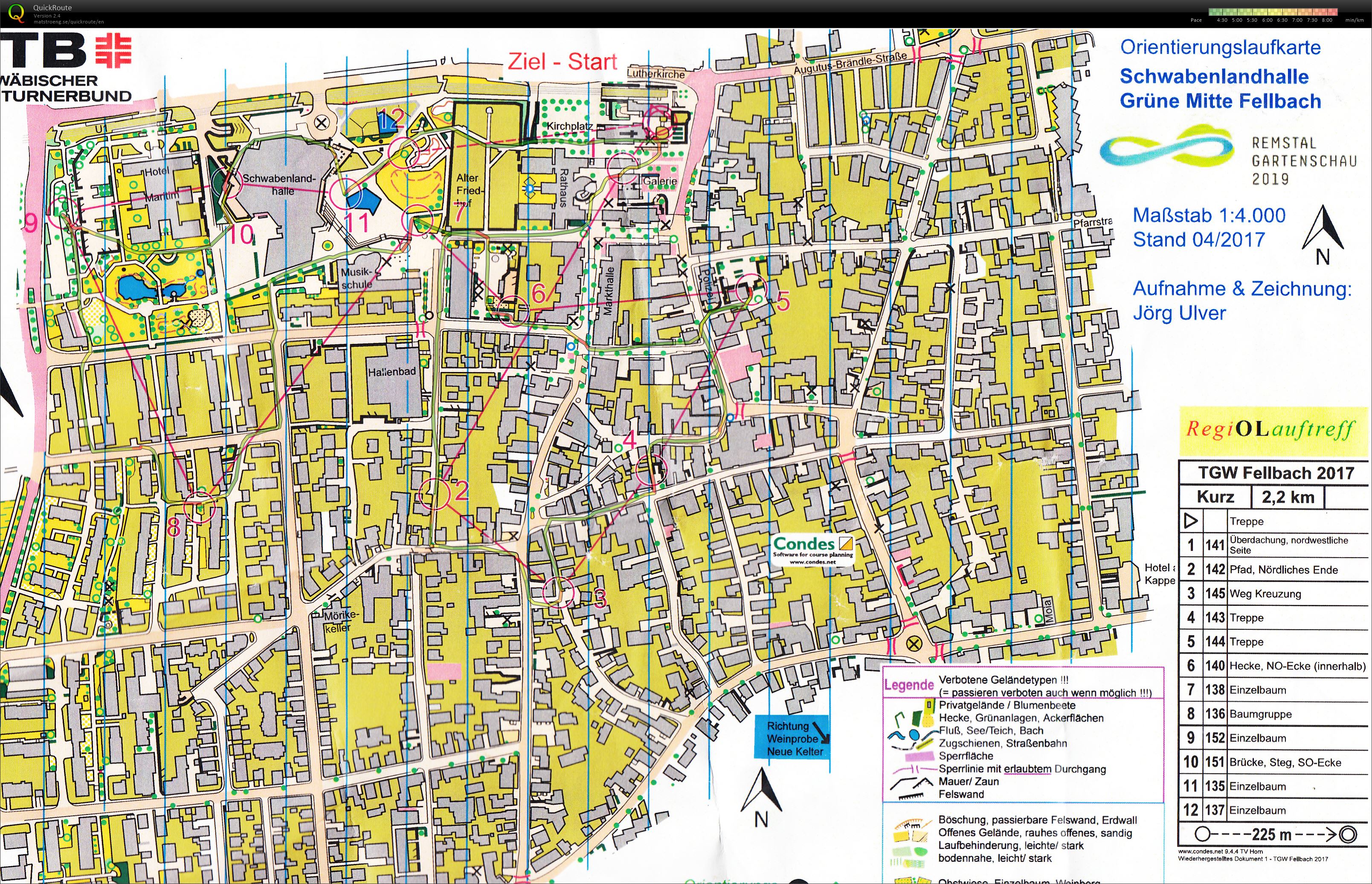 RegiOLauftreff Fellbach short course (08.04.2017)