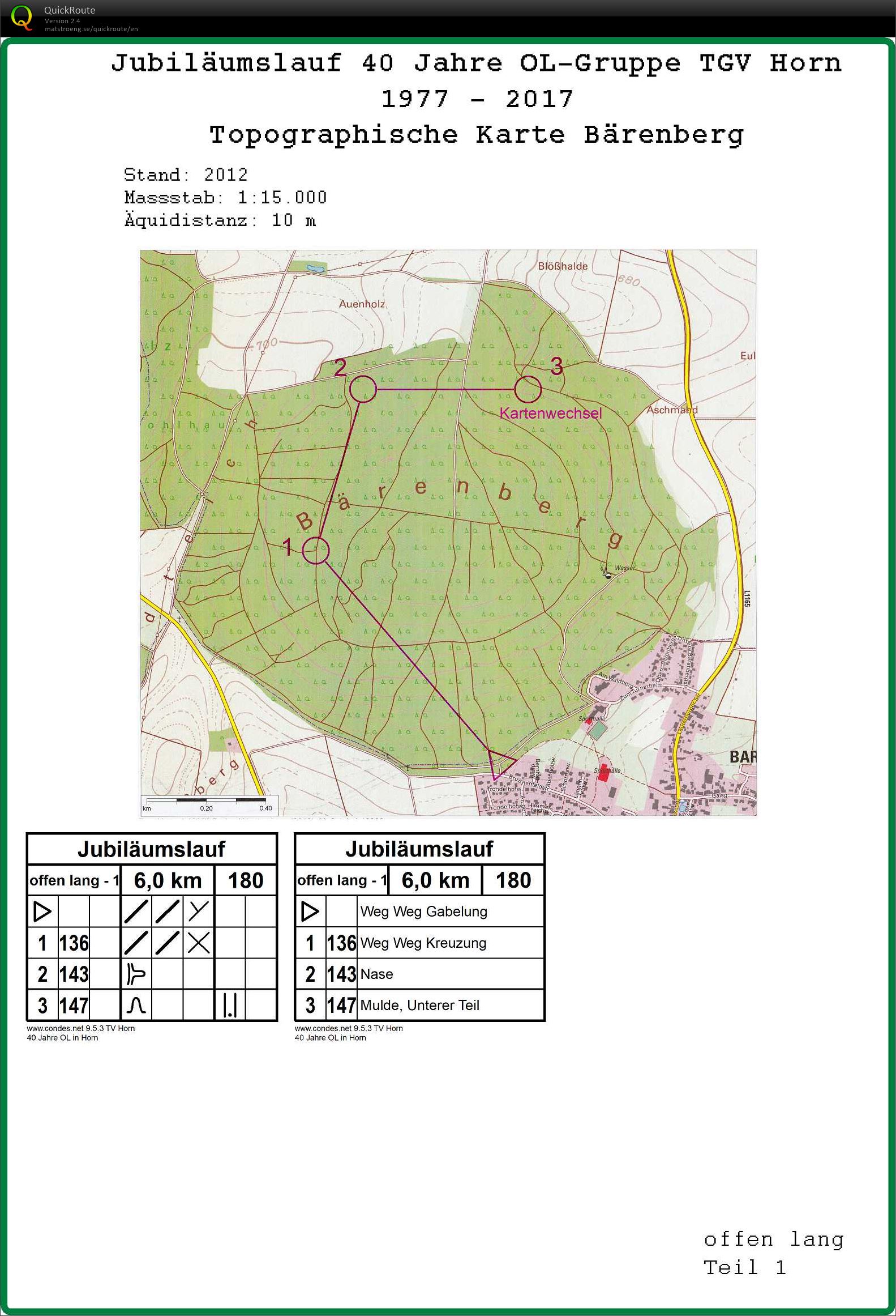 40 Years Orienteering TGV Horn Part 1 (07/10/2017)