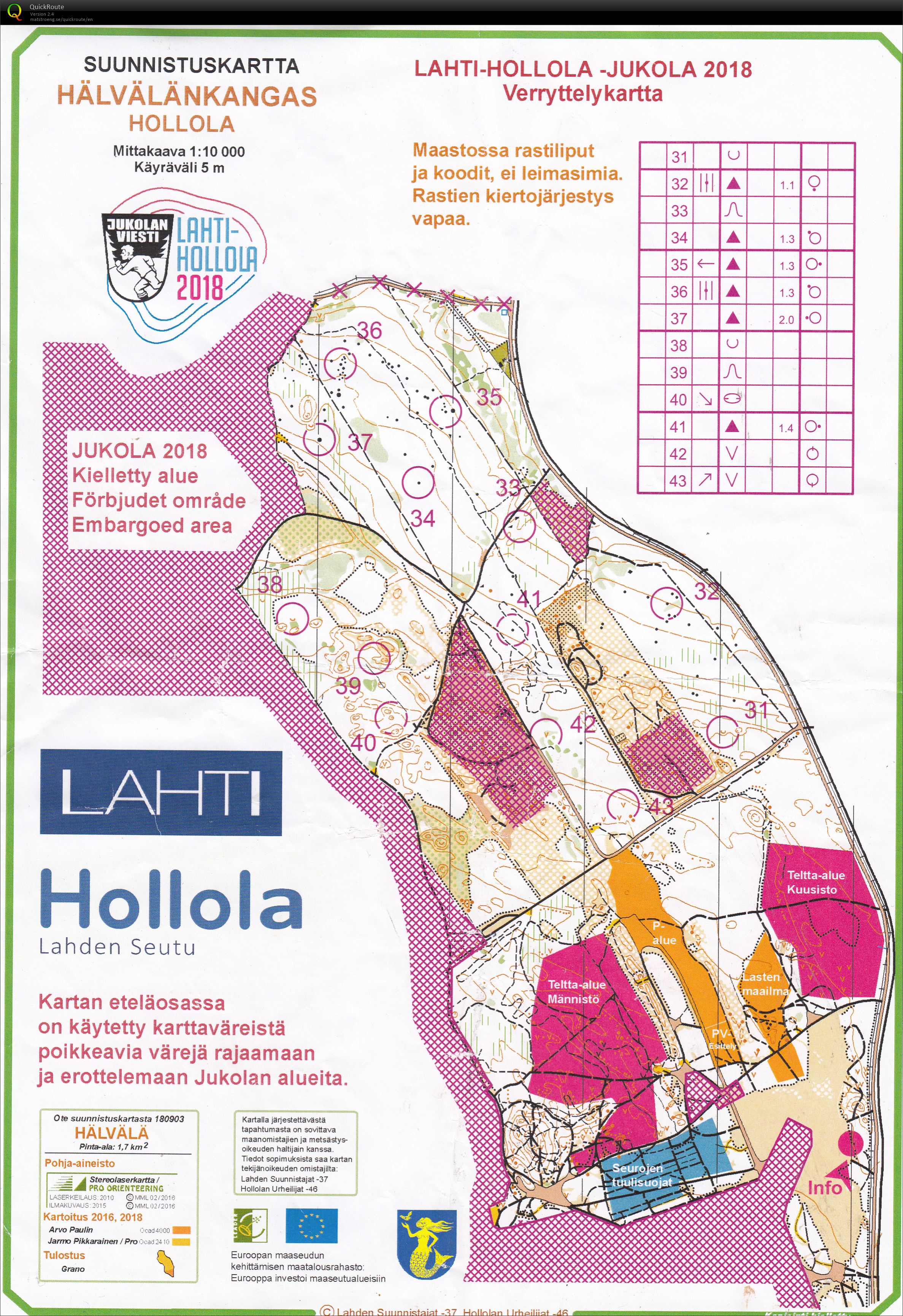 Jukola warmup (2018-06-16)